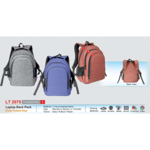 [Laptop Back Pack] Laptop Back Pack (Fully Padded Bag) - LT2075