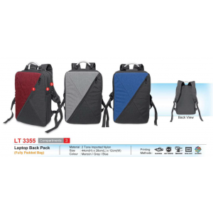 [Laptop Back Pack] Laptop Back Pack (Fully Padded Bag) - LT3355