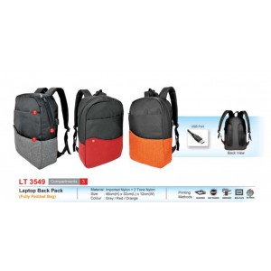 [Laptop Back Pack] Laptop Back Pack (Fully Padded Bag)- LT3549