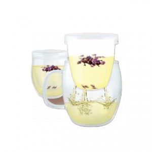 [Glasswares] Tea Glass (With Strainer & Lid)