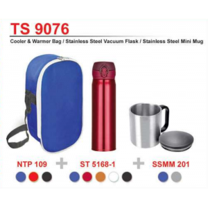 [OEM Travel Sets] Cooler & Warmer Bag / Stainless Steel Vacuum Flask / Stainless Steel Mini Mug - TS9076