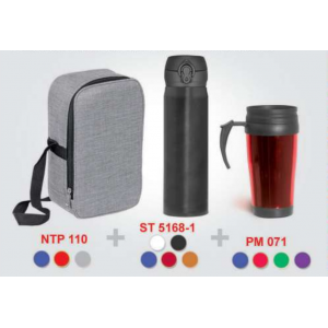 [OEM Travel Sets] Cooler & Warmer Bag / Stainless Steel Vacuum Flask / Plastic Mug - TS9085