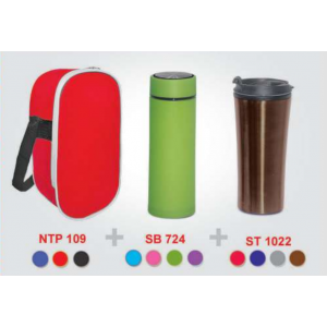 [OEM Travel Sets] Cooler & Warmer Bag / Glass Bottle / Thermo Mug - TS9090