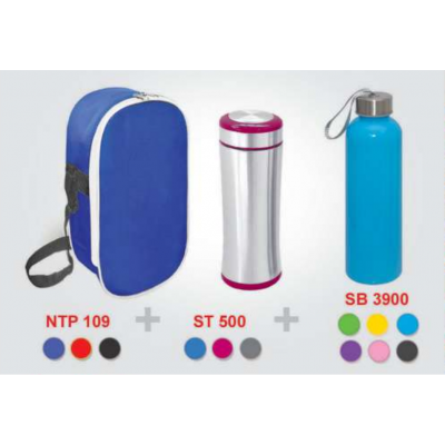 [OEM Travel Sets] Cooler & Warmer Bag / Stainless Steel Vacuum Flask / Sport Bottle - TS9077