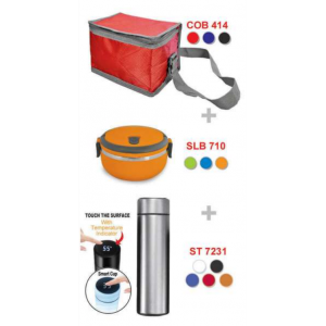 [OEM Travel Sets] Cooler & Warmer Bag / Food Container (Single Layer) / Smart Temperature Vacuum Flask - PS2105