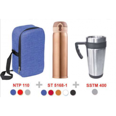 [OEM Travel Sets] Cooler & Warmer Bag / Stainless Steel Vacuum Flask / Stainless Steel Tall Mug - TS9083
