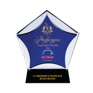  [Award Trophy] Exclusive Special Die Cut Crystal Plaque