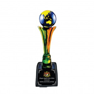  [Award Trophy] Vibrant Hand Crafted Water Liuli