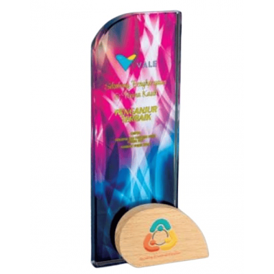 [Award Trophy] Exclusive Crystal Wooden Award - CW 9381